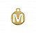 Pingente Letra M 16mm Ouro (un) - Imagem 1