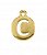 Pingente Letra C 16mm Ouro (un) - Imagem 1