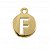 Pingente Letra F 16mm Ouro (un) - Imagem 1