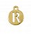 Pingente Letra R 16mm Ouro (un) - Imagem 2