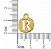 Pingente Letra R 16mm Ouro (un) - Imagem 1