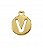 Pingente Letra V 16mm Ouro (un) - Imagem 1