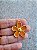 Pingente Flor Resinado Coral Ouro (1un) - Imagem 1