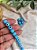 Olho Grego Murano Azul Claro 6mm (5 un) - Imagem 1