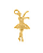 Pingente Bailarina Ouro 26mm (un) - Imagem 1