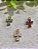 Pingente Cruz com Strass Fucsia Ouro (un) - Imagem 1