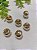 Bola ABS 18mm, furo grande 10mm Ouro (2un) - Imagem 1
