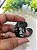 Conta de Resina Oval Preto Mesclado 32mm, furo 3mm (4un) - Imagem 2