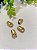 Ponteira com strass Ouro, abertura 7mm (2 un) - Imagem 1