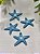 Pingente Estrela do Mar de Resina Azul com detalhes, 30mm (un) - Imagem 1