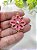 Entremeio Flor 38mm Resinado Pink Ouro (un) - Imagem 2