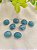 Conta de Resina 10mm Azul Mesclado, furo2mm (6un) - Imagem 1