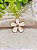 Pingente Flor 33mm Ouro,  Resinado Branco (1un) - Imagem 1