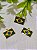 Pingente Bandeira do Brasil 17mm x 10mm Ouro (un) - Imagem 1
