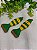 Pingente Peixe Artesanal Verde com Amarelo 8,5cm (un) - Imagem 1