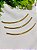 Tubo Metal Curvado 100mm x 4mm abertura Ouro (un) - Imagem 1