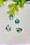 Pingente Gota Zircônia Azul 18mm Ouro (un) - Imagem 2