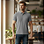 Camisa Polo Masculina Malha Piquet 50% Poliester 50% Algodão Cinza - Imagem 2