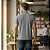 Camisa Polo Masculina Malha Piquet 50% Poliester 50% Algodão Cinza - Imagem 3