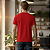 Camisa Masculina Malha 65% Poliester 35% Viscose Vermelho - Bordado - Imagem 3