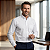 Kit 2 Camisas Sociais Masculina Branca Brim - Imagem 3