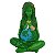 Estátua Deusa Gaia Pequena Verde em Resina 14,5cm – Segurando o Planeta - Imagem 1