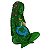 Estátua Deusa Gaia Pequena Verde em Resina 14,5cm – Segurando o Planeta - Imagem 3
