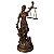 Estátua Deusa Têmis da Justiça em Resina 21cm – Pequena Bronze Rústico - Imagem 1
