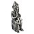 Estátua Deus Thor em Resina 18cm – Minimalista Prata Liso - Imagem 3