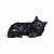 Estatueta Gato Preto Deitado em Resina – Familiar Místico e Guardião de Energias - Imagem 1