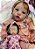 BEBÊ REBORN LIZ MEGA REALISTA COM MINI REBORN DE BRINDE - Imagem 1
