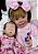 BEBÊ REBORN MENINA SILICONE ANALUZ COM MINI REBORN DE BRINDE - Imagem 1