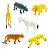 Kit Com 10 Animais De Brinquedo Miniaturas Zoo Fazenda - Imagem 2