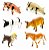 Kit Com 10 Animais De Brinquedo Miniaturas Zoo Fazenda - Imagem 3