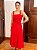 1447 Vestido Midi Balonê Vermelho - Imagem 1