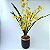 ARRANJO ORQUÍDEA CHUVA DE OURO AMARELO SILICONE - Imagem 2