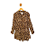 Vestido ZARA Bege e Preto P/38 - Imagem 1