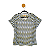 Blusa Miss Fashion Azul e Amarela G - Imagem 1