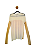Blusa Pusco Bege e Branca M/G - Imagem 3