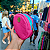 Necessaire Avelã Redonda - Pink com tiffany - Imagem 1