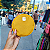 Necessaire Avelã Redonda - Amarelo com roxo - Imagem 1