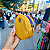 Necessaire Avelã Redonda - Amarelo com roxo - Imagem 2