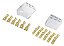 Conector 6 vias Macho FASTON 6,3 MM - Branco, só a capinha (8068511) - Imagem 4