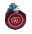 Botão Preto 19mm Led 12v 24V + 5 vias DESEMBAÇADOR - Imagem 1