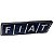 Emblema FIAT Porta-Malas Azul Moldura Preta IMPRESSO (1858) - Imagem 1