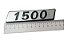Emblema 1500 Fundo Preto / Prata 2X2,5CM - FIAT - Imagem 2