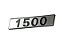 Emblema 1500 Fundo Preto / Prata 2X2,5CM - FIAT - Imagem 7