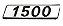 Emblema 1500 Fundo Preto / Prata 2X2,5CM - FIAT - Imagem 1