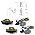 KIT Reparo Coxim Amortecedor Dianteiro Fiat 147 - Imagem 1