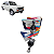 PAR Pivo Suspensão Inf. DIR./ESQ 13MM FIAT147/UNO/ELBA PVI11031 - Imagem 1